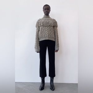 BNWT Zara Fringed Knit Sweater